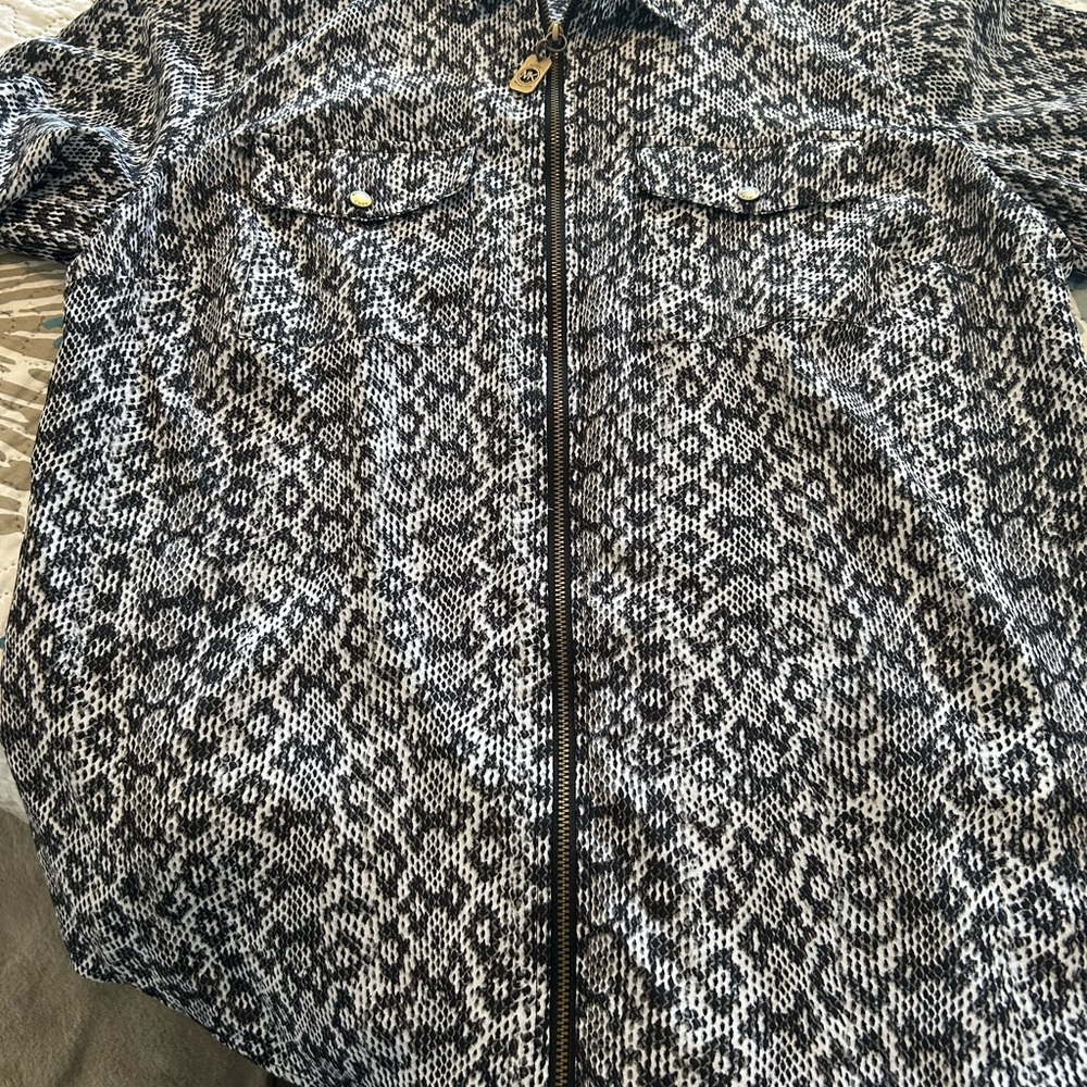Michael Kors Monochrome Patterned Blouse